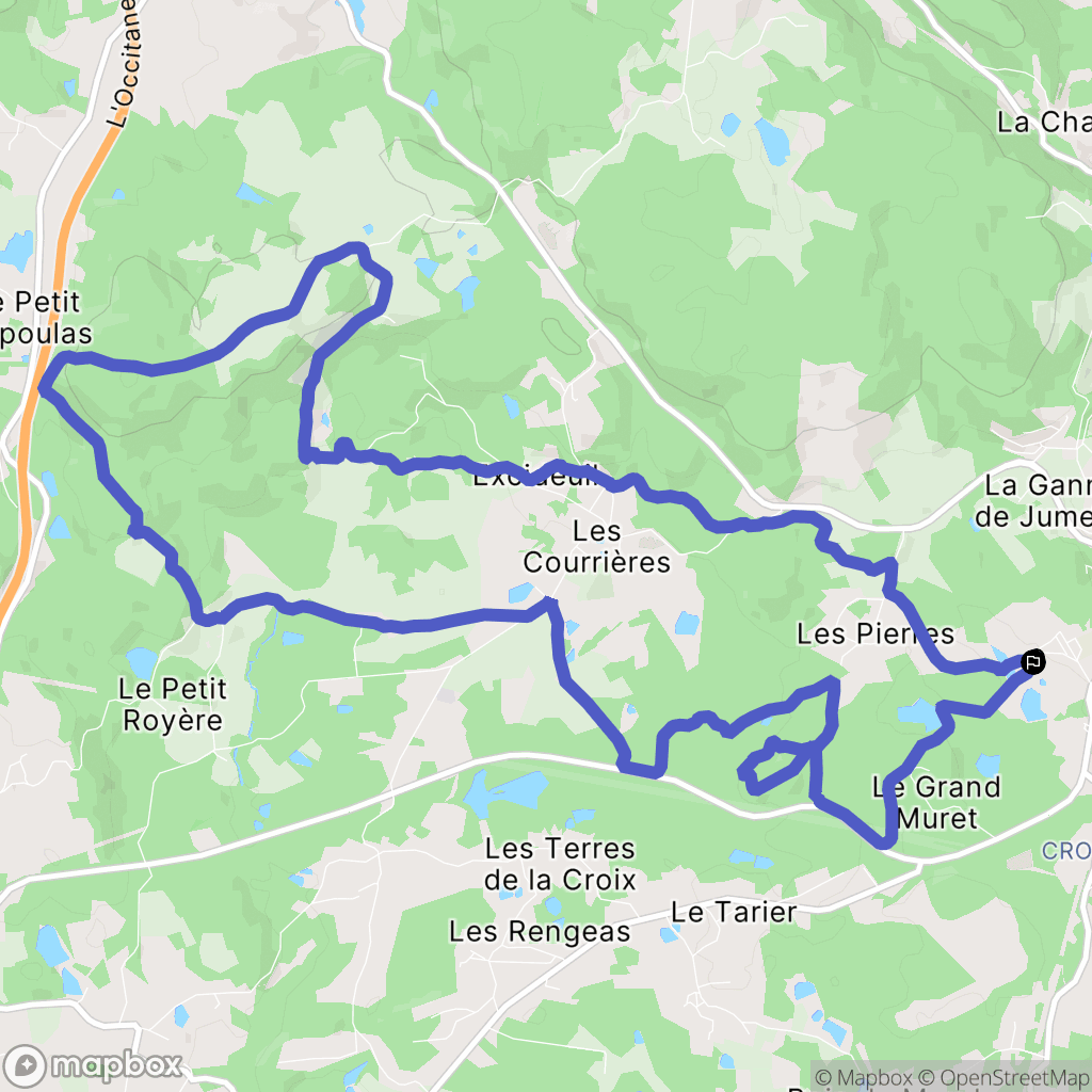 Ambazac : carte du parcours de randonnée - France