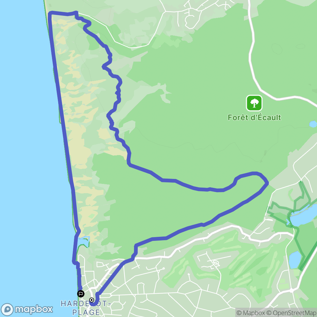 Neufchâtel-Hardelot : carte du parcours de randonnée - France