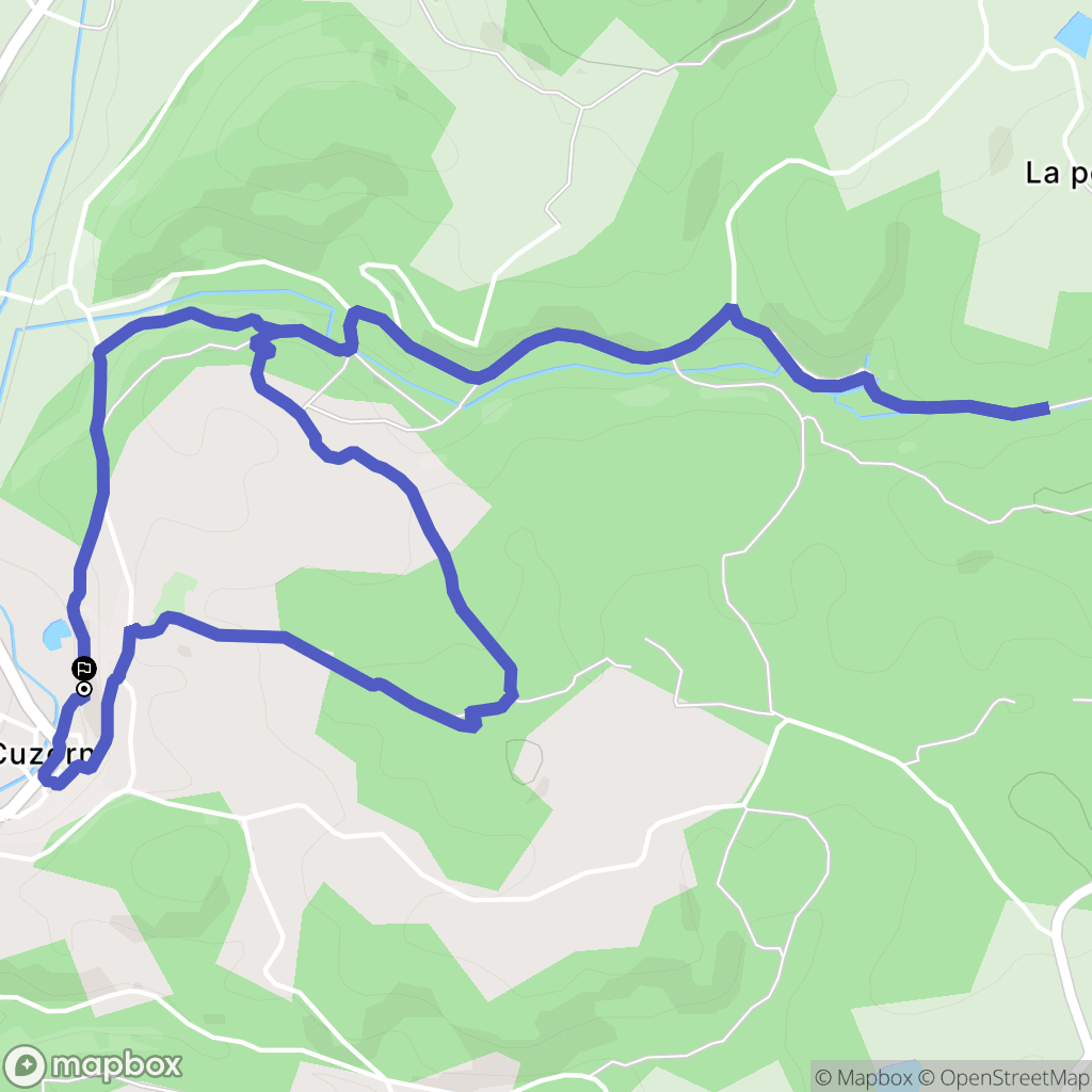 Cuzorn : carte du parcours de randonnée - France
