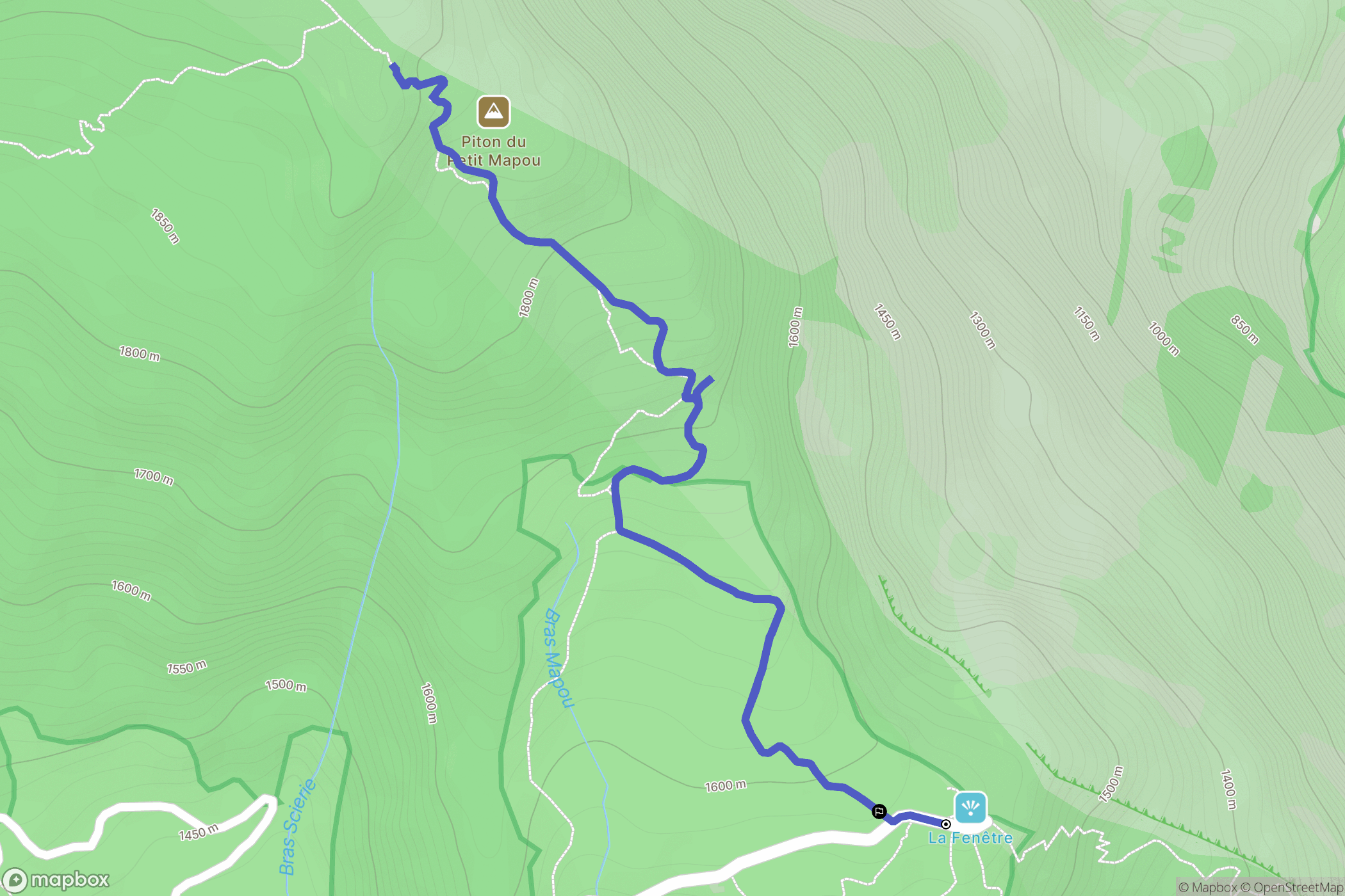 Saint-Louis : carte du parcours de randonnée - France