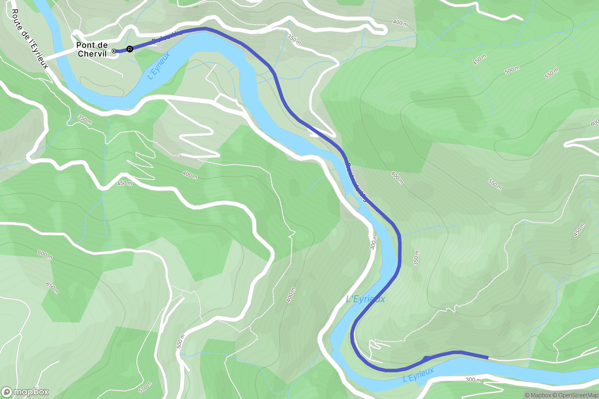 Chalencon : carte du parcours de randonnée - France