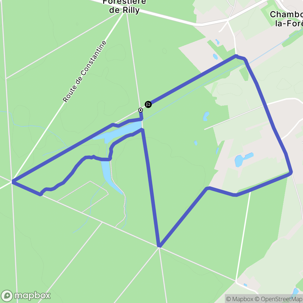 Chambon la Forêt : carte du parcours de randonnée - France