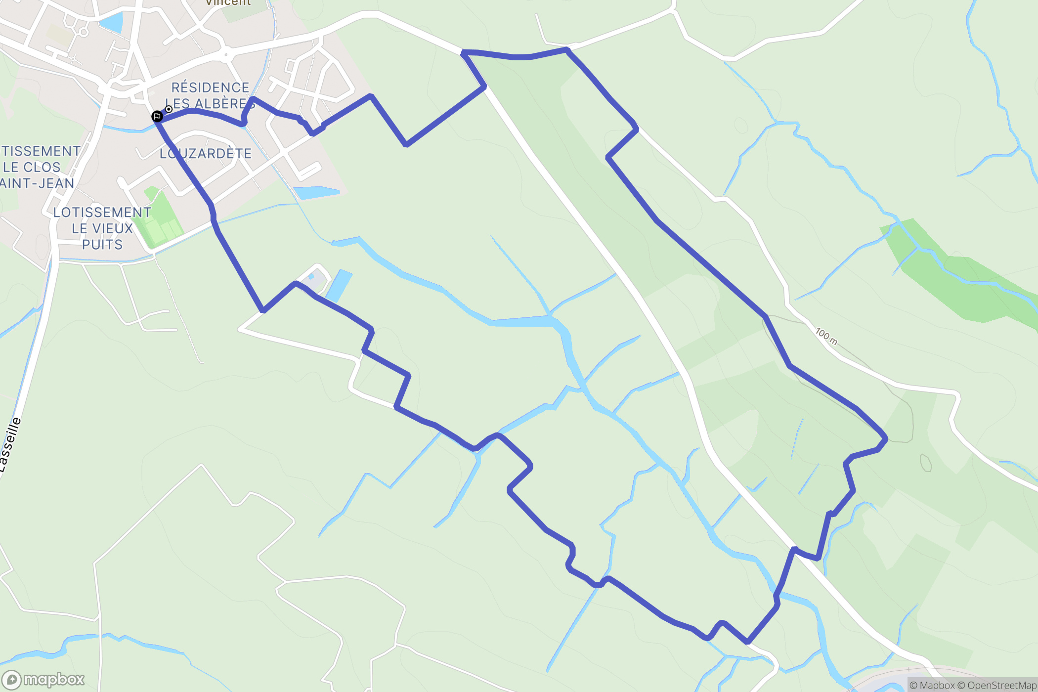 Saint-Jean-Lasseille : carte du parcours de randonnée - France