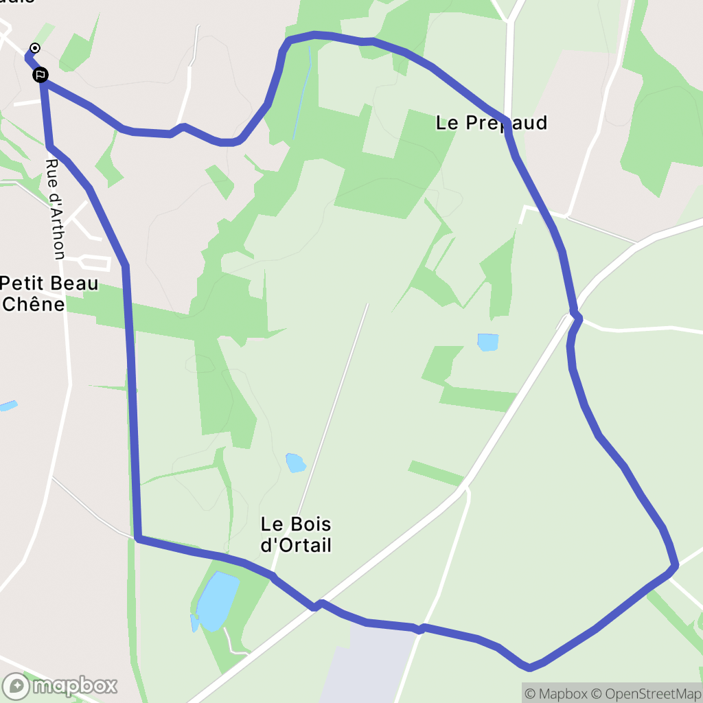 Chaumes-en-Retz : carte du parcours de randonnée - France