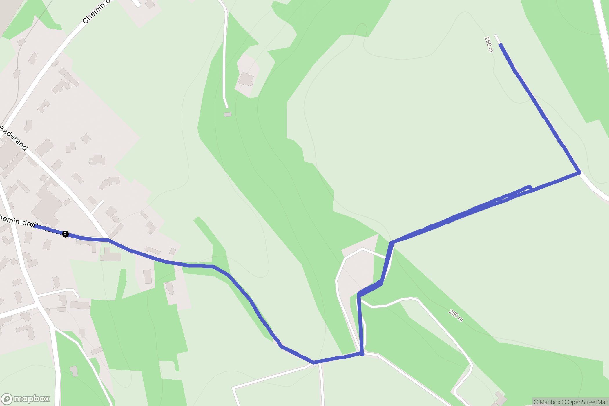 Saint-Didier-de-Formans : carte du parcours de randonnée - France