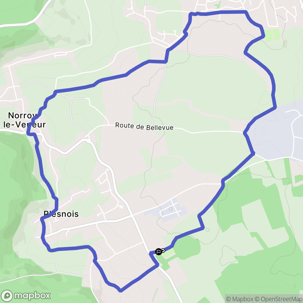 Plesnois : carte du parcours de randonnée - France
