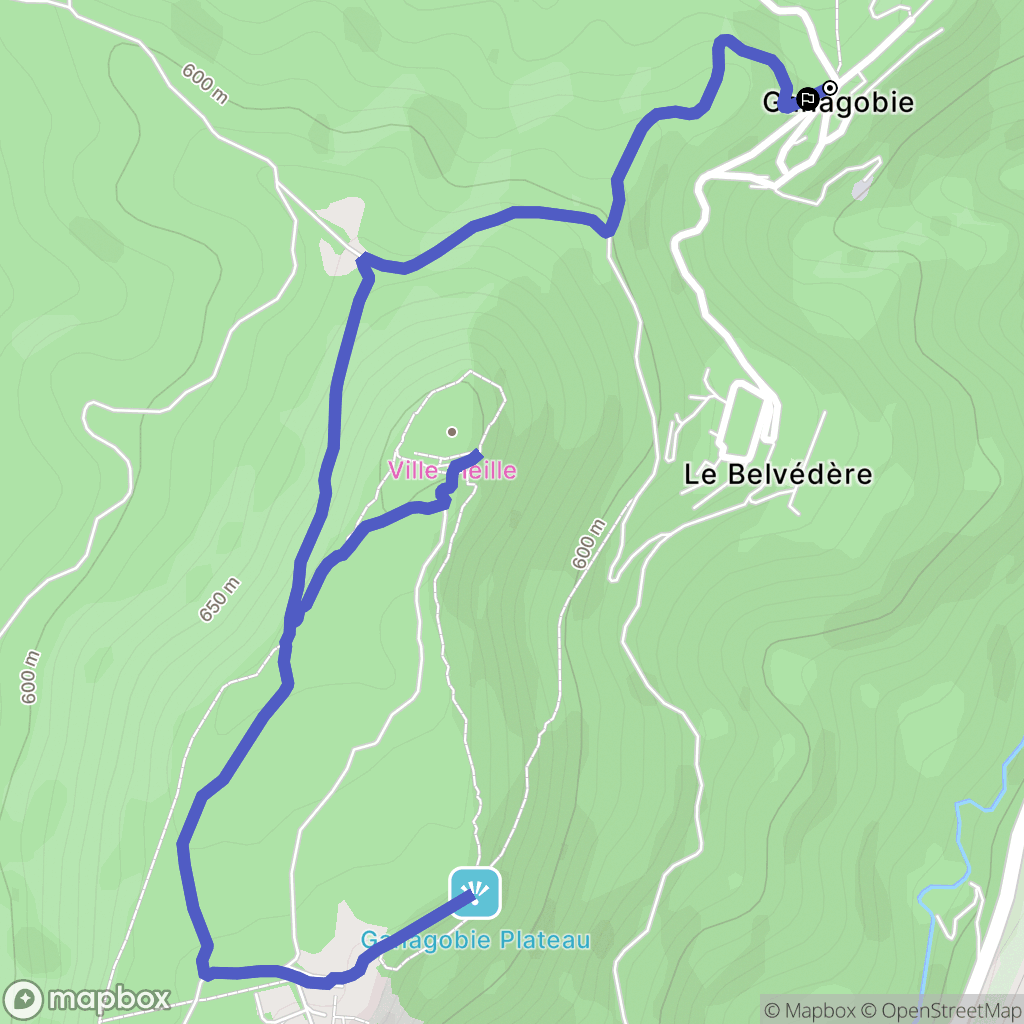 Ganagobie : carte du parcours de randonnée - France