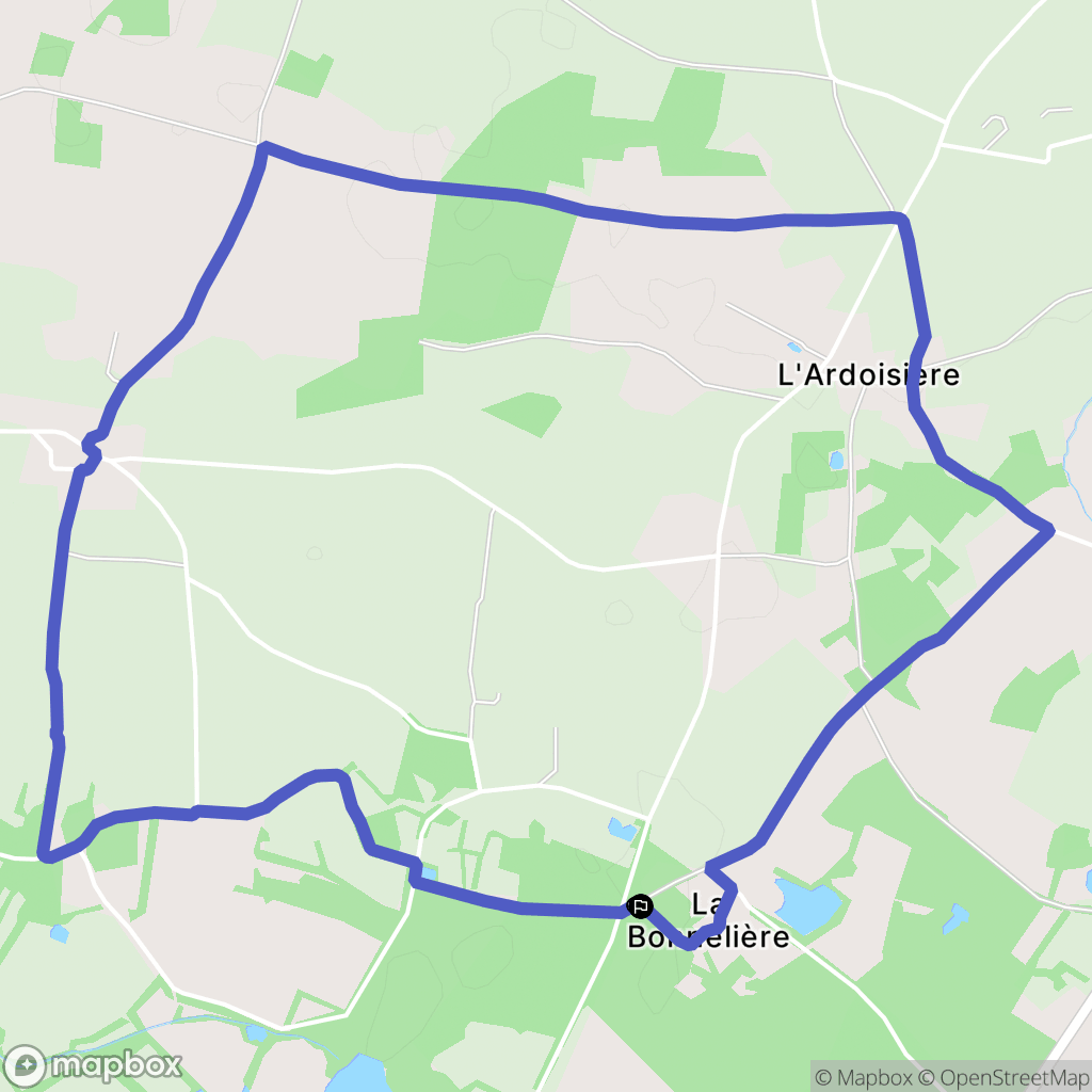 La Garnache : carte du parcours de randonnée - France