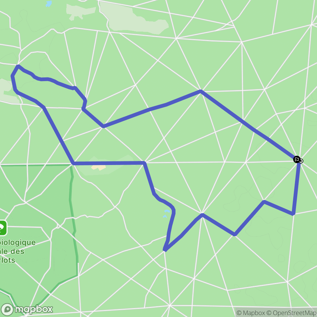 Fontainebleau : carte du parcours de randonnée - France