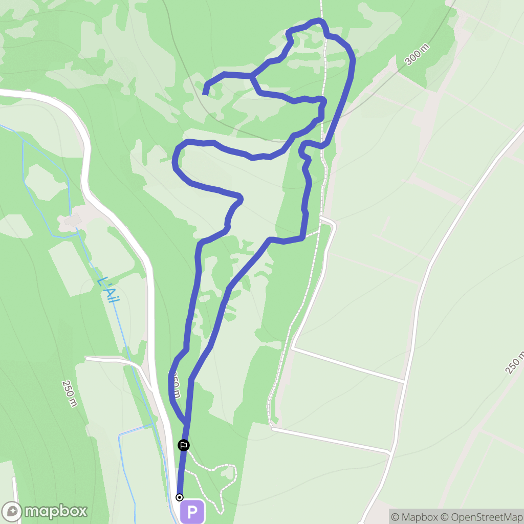 Lugny : carte du parcours de randonnée - France