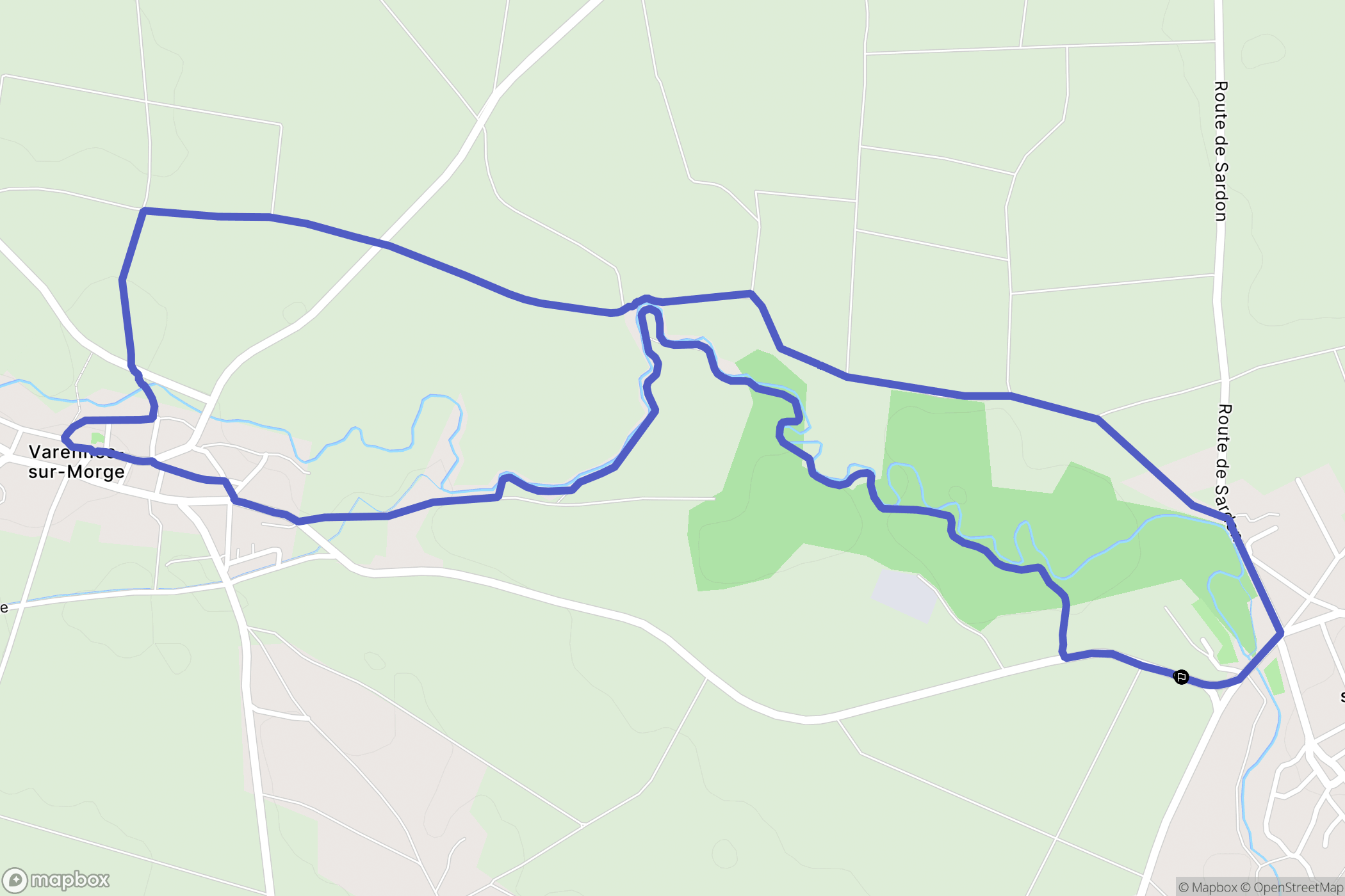 Martres-sur-Morge : carte du parcours de randonnée - France