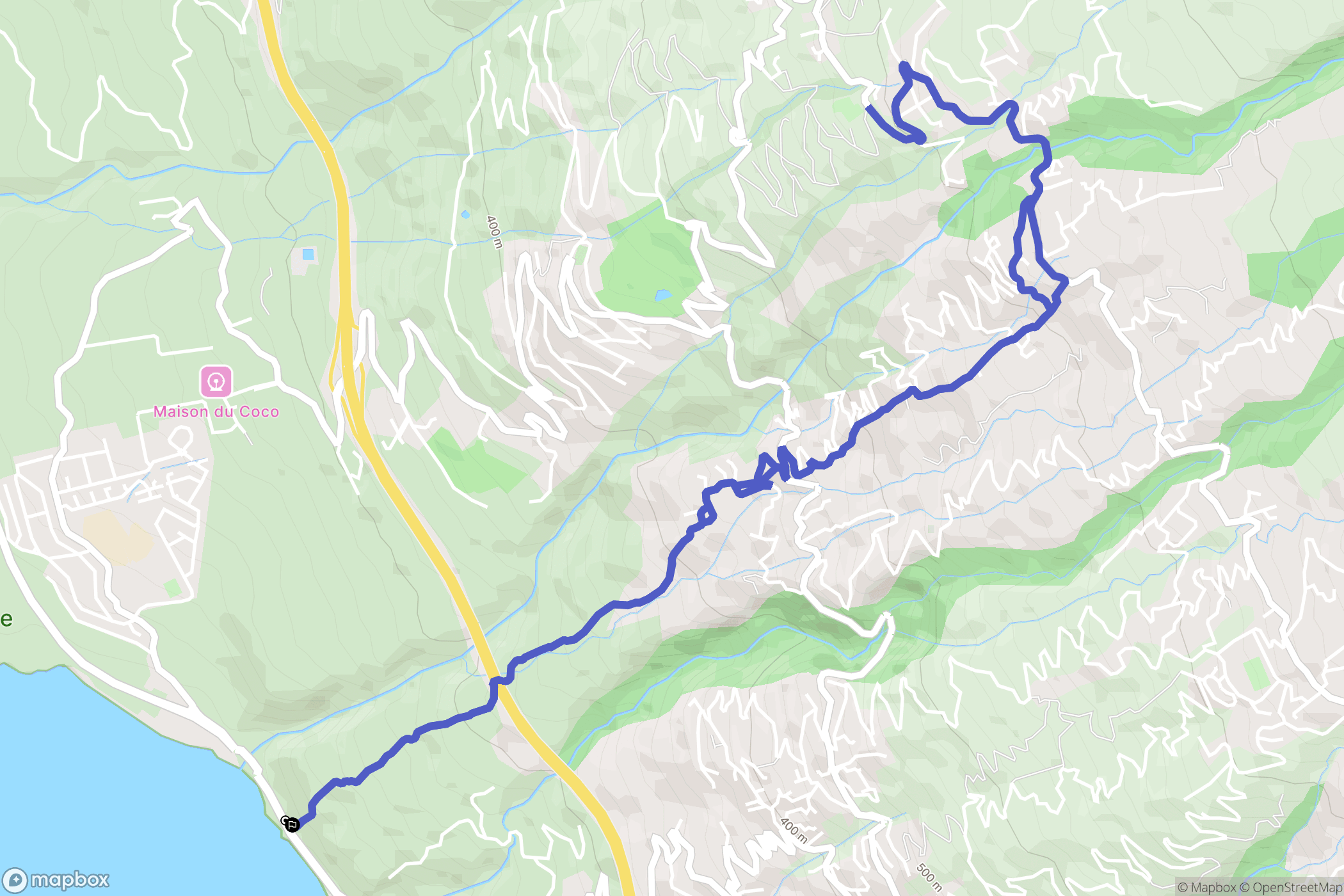 Saint-Leu : carte du parcours de randonnée - France