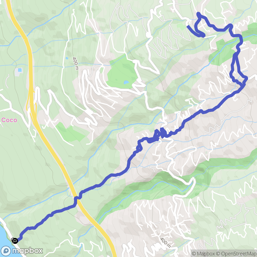Saint-Leu : carte du parcours de randonnée - France