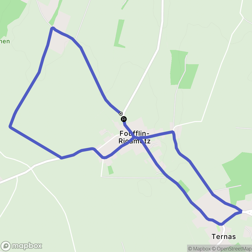 Foufflin-Ricametz : carte du parcours de randonnée - France