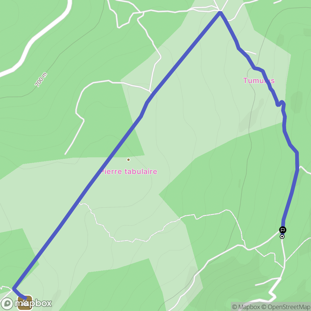 Cabris : carte du parcours de randonnée - France