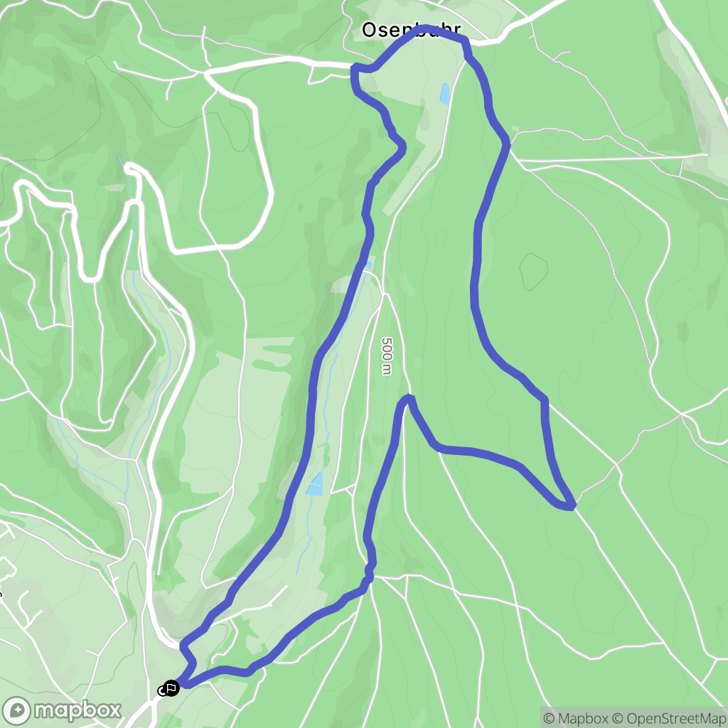 Osenbach : carte du parcours de randonnée - France