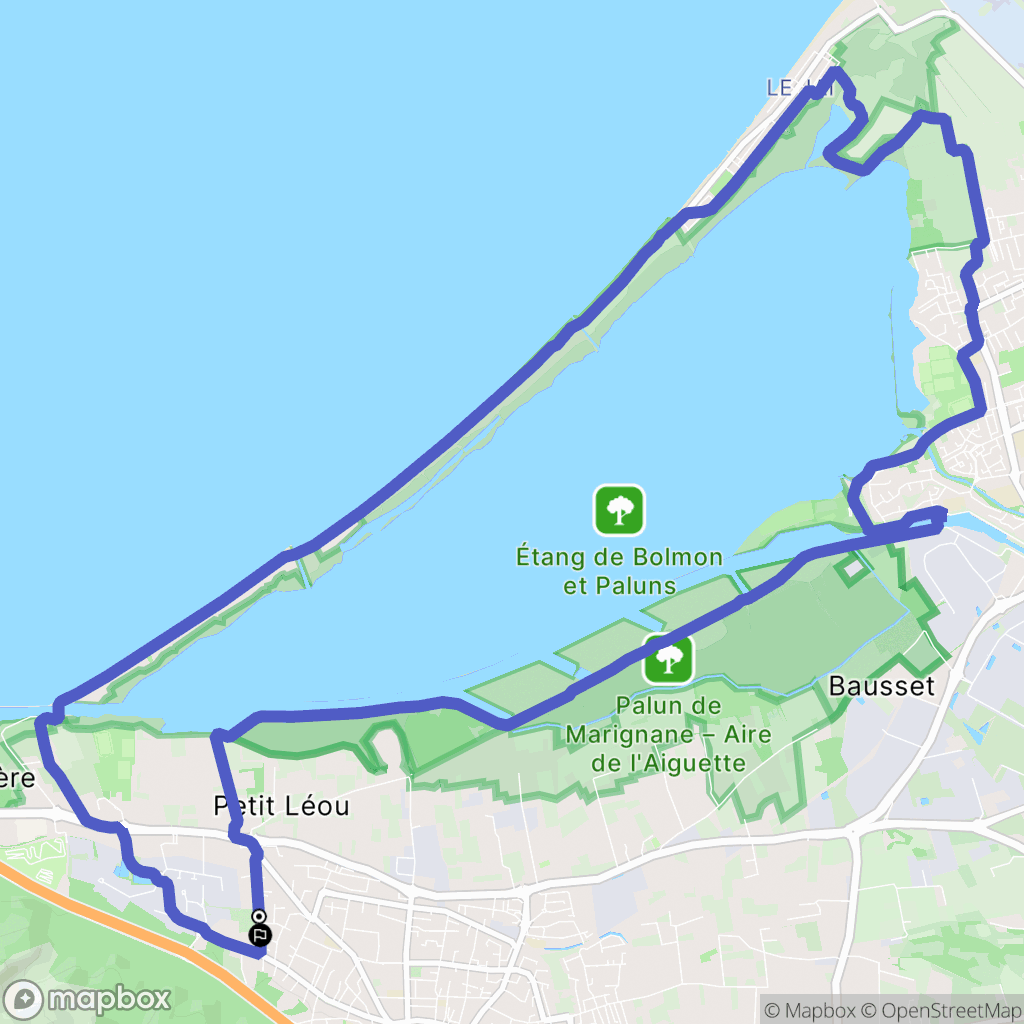 Châteauneuf-les-Martigues : carte du parcours de randonnée - France