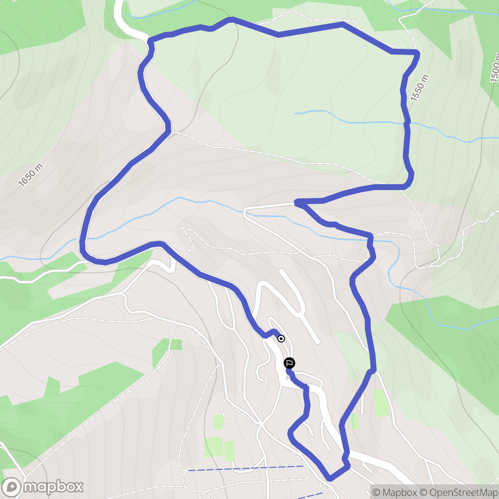 Villarembert : carte du parcours de randonnée - France