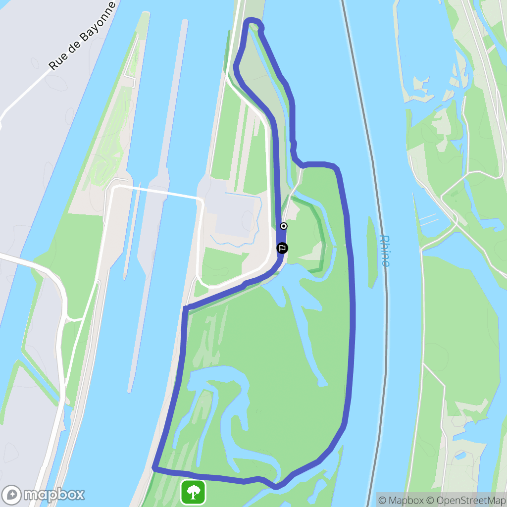 Strasbourg : carte du parcours de randonnée - France