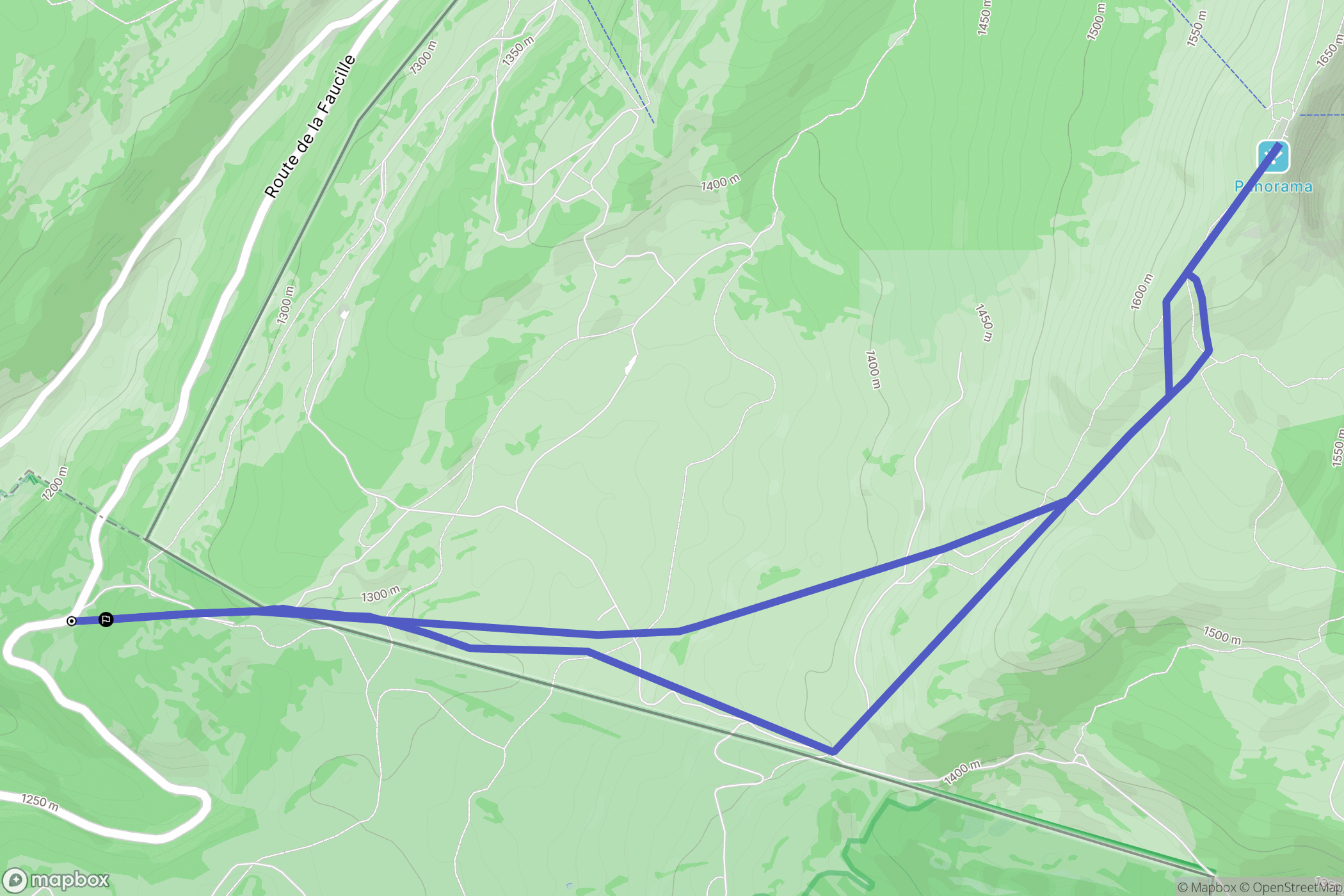 Divonne-les-Bains : carte du parcours de randonnée - France