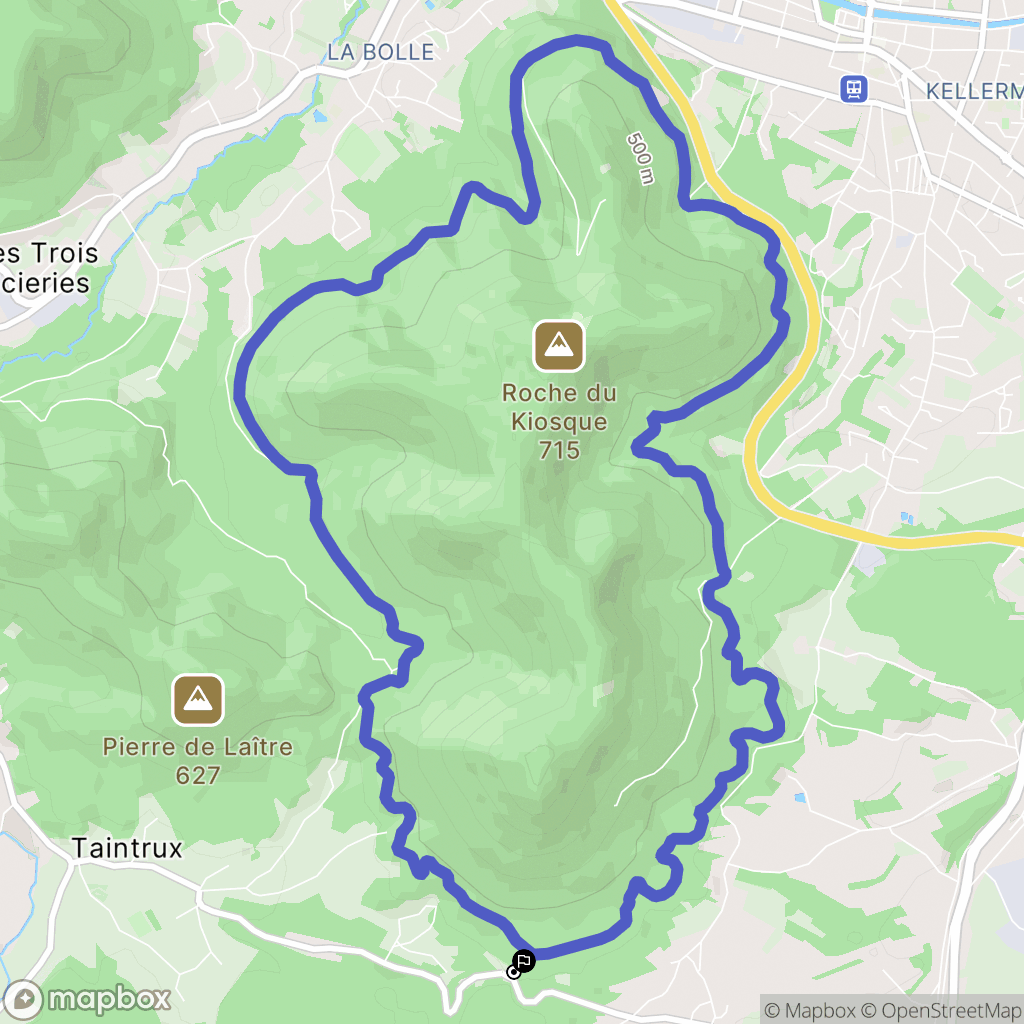 Saulcy-sur-Meurthe : carte du parcours de randonnée - France