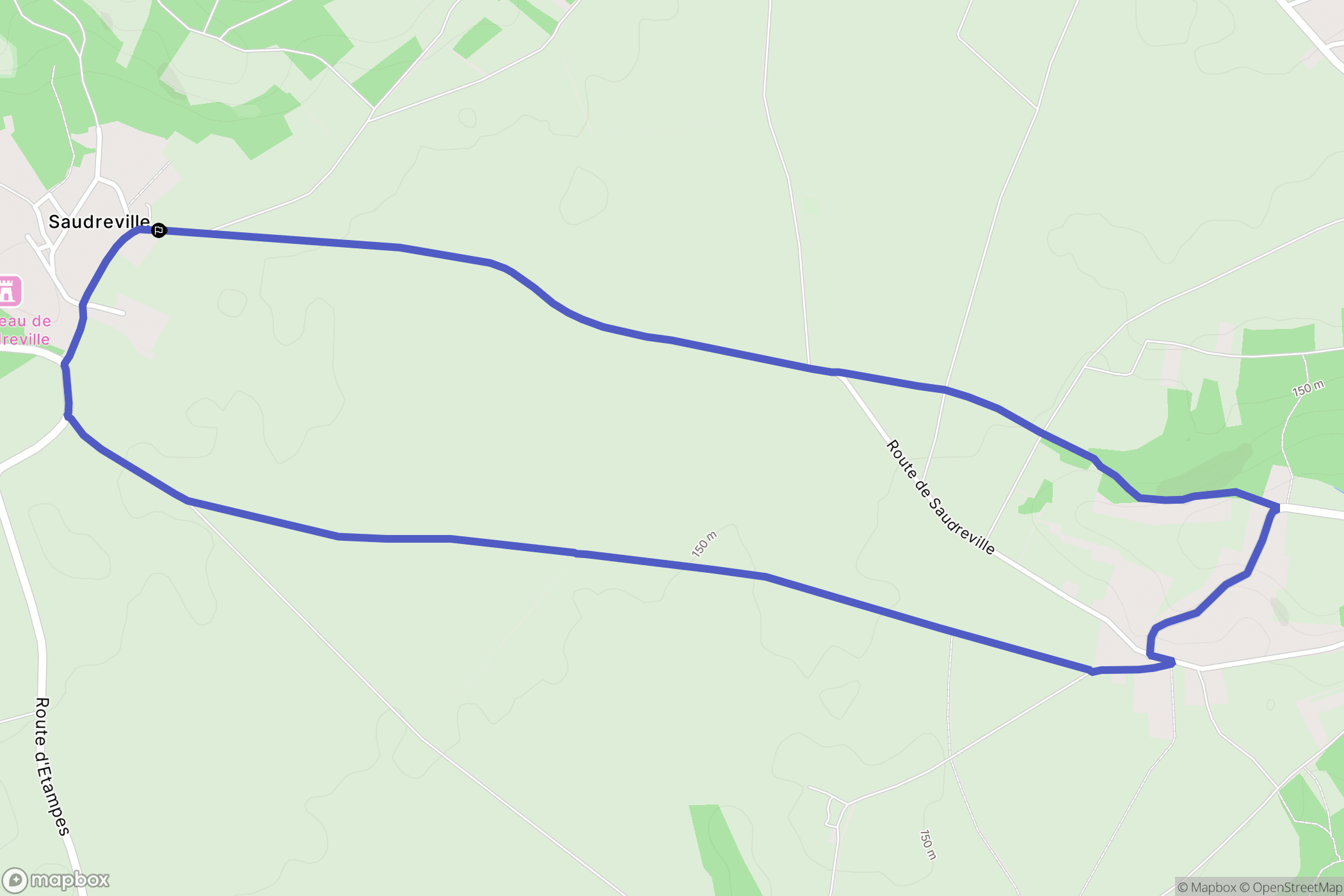 Villeconin : carte du parcours de randonnée - France