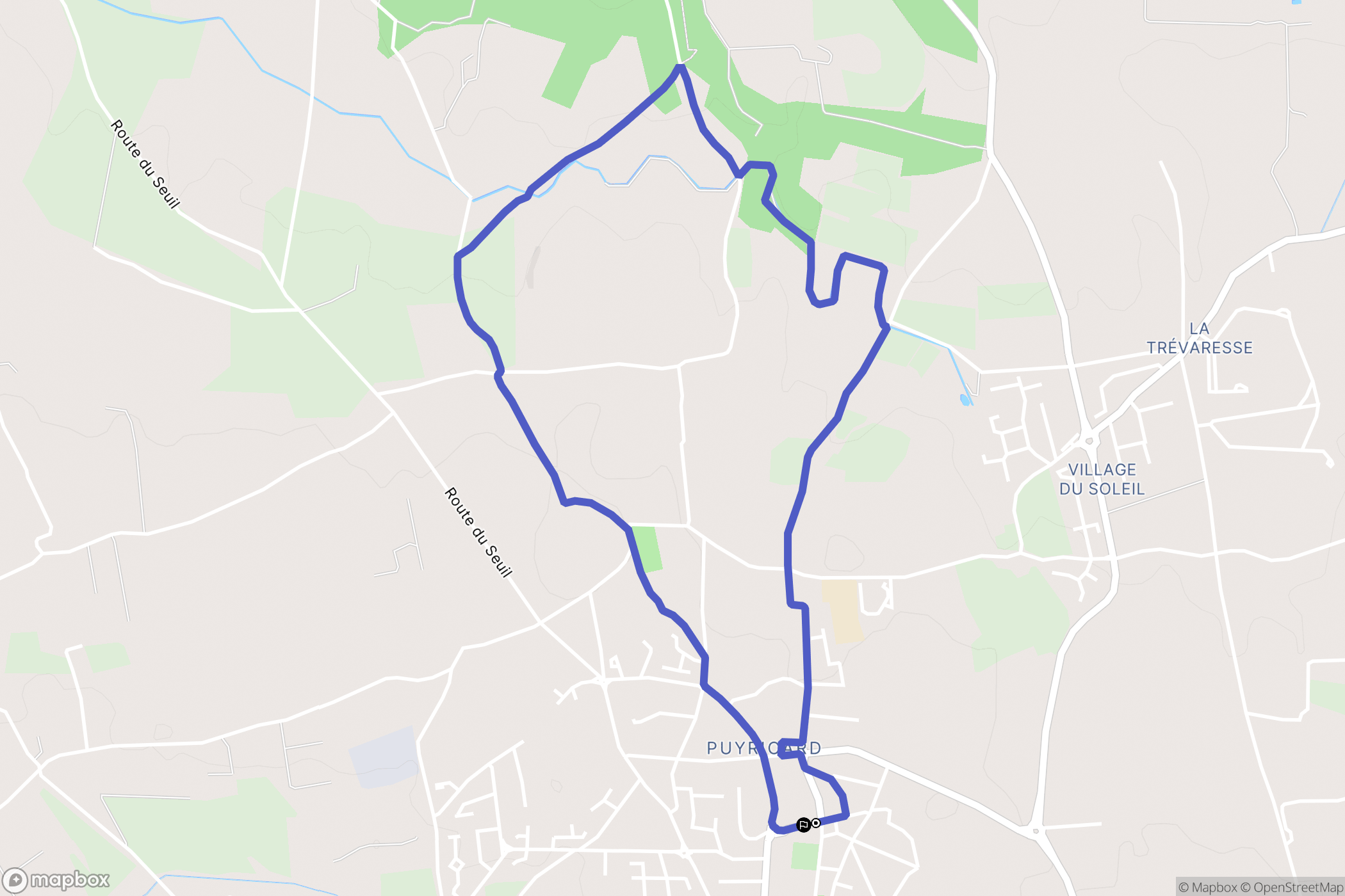 Aix-en-Provence : carte du parcours de randonnée - France