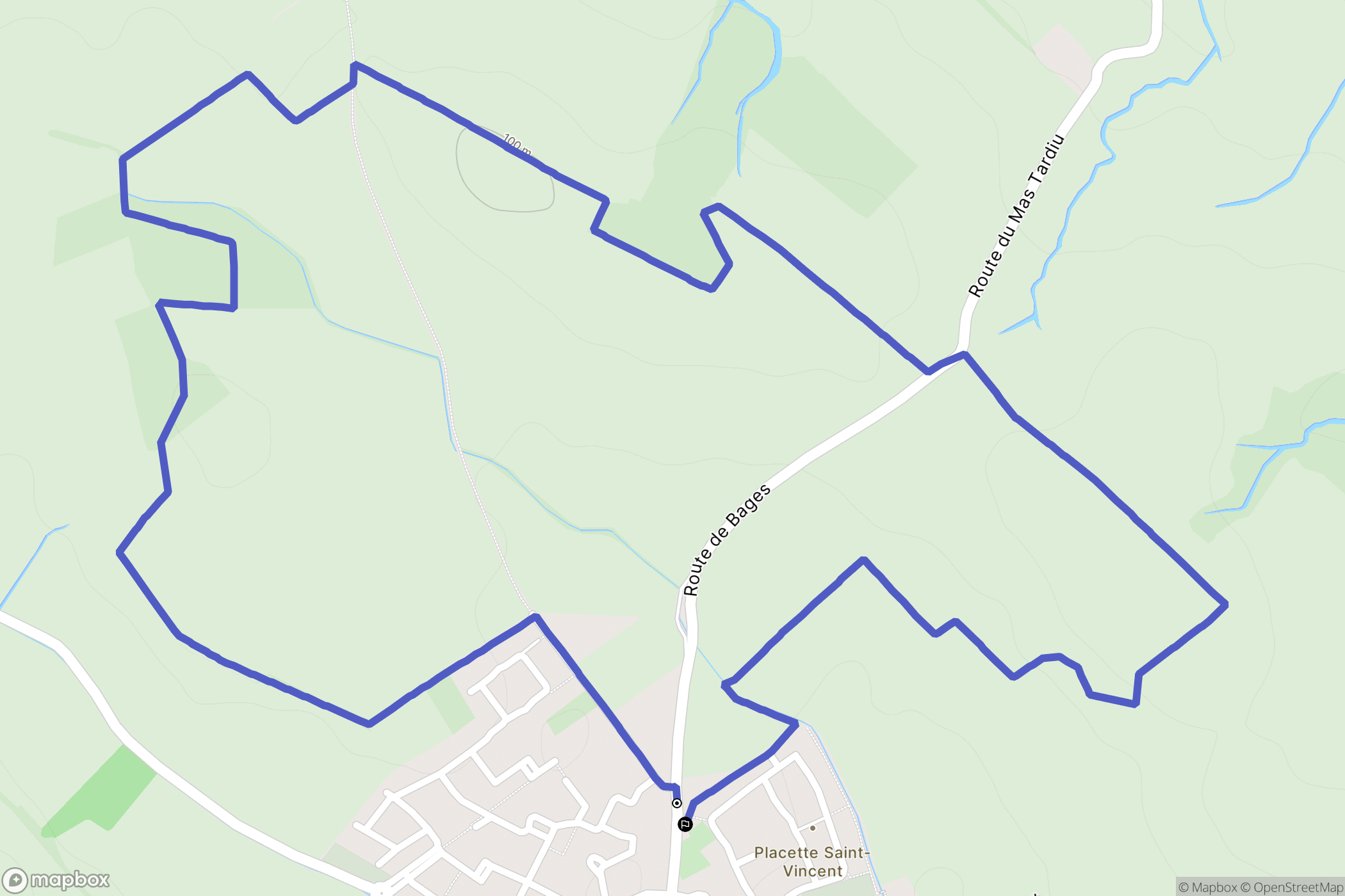 Saint-Jean-Lasseille : carte du parcours de randonnée - France