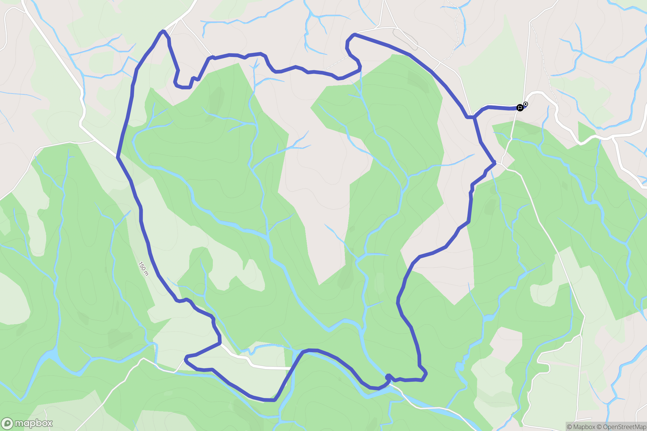 Tresserre : carte du parcours de randonnée - France