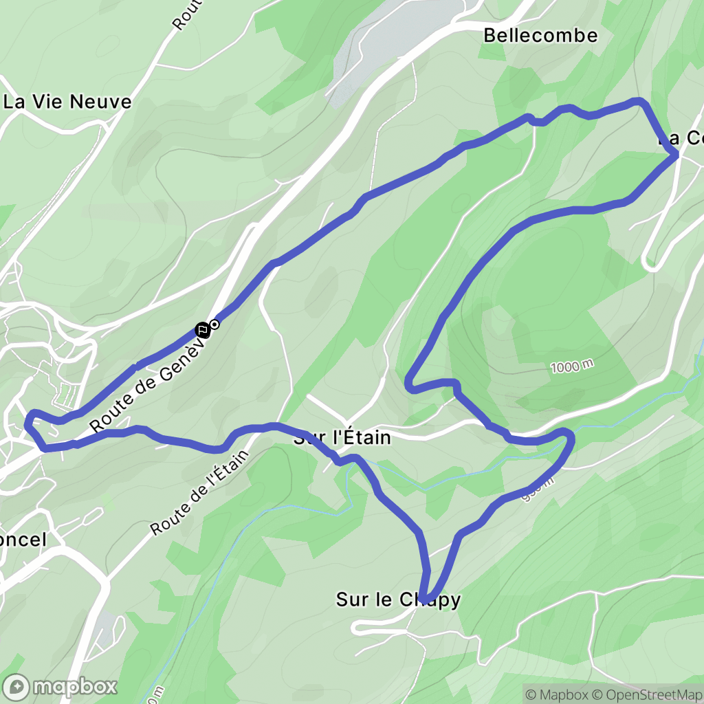Septmoncel les Molunes : carte du parcours de randonnée - France