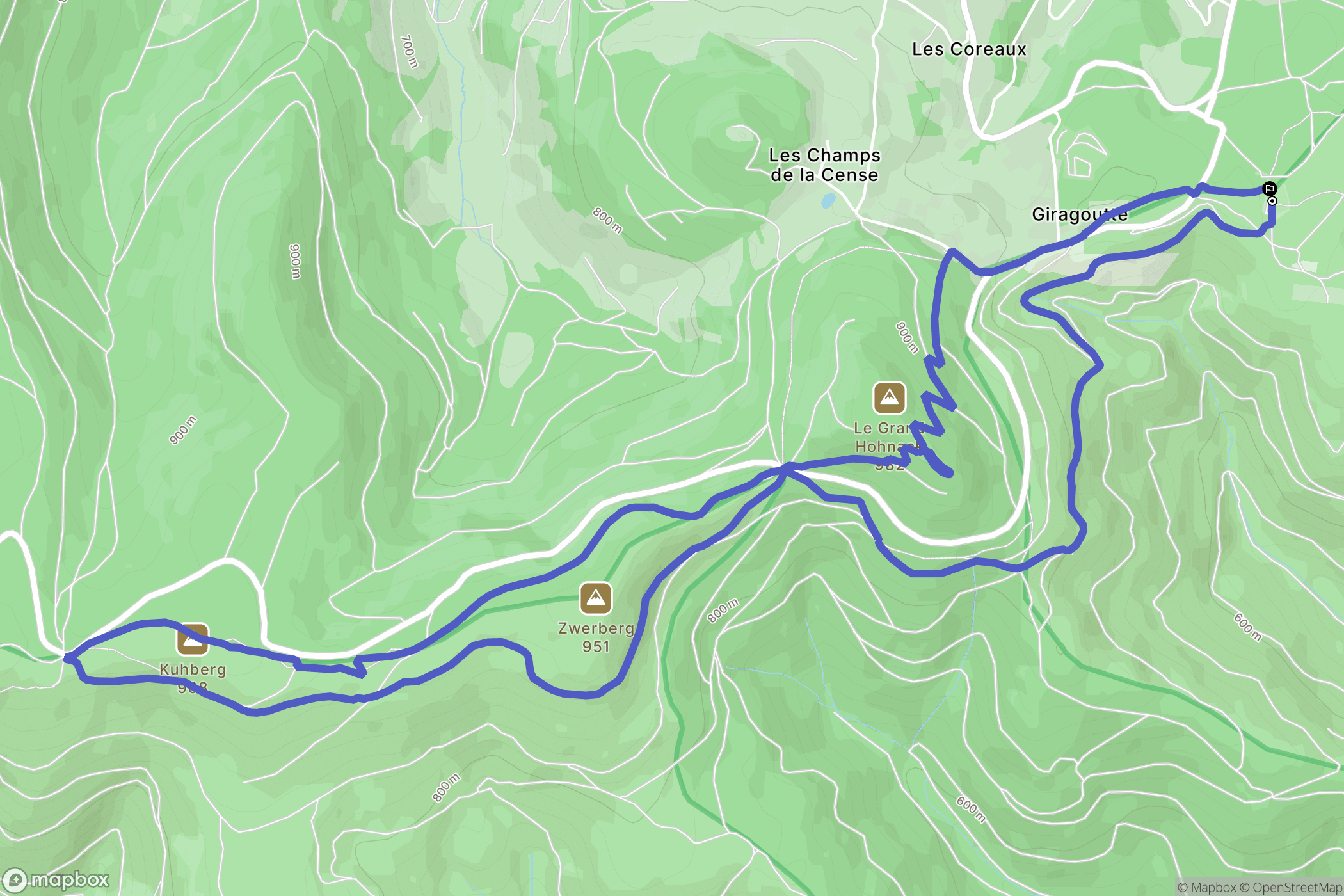 Turckheim : carte du parcours de randonnée - France