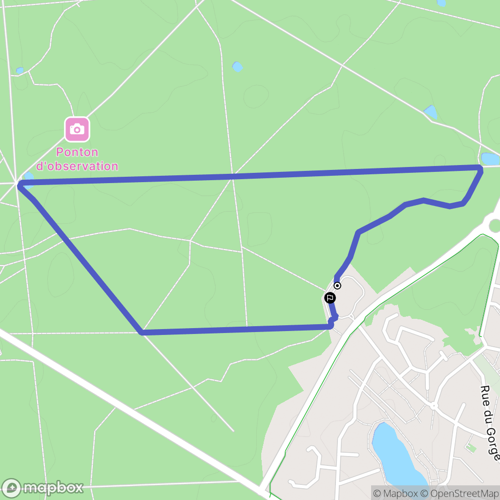 Nandy : carte du parcours de randonnée - France