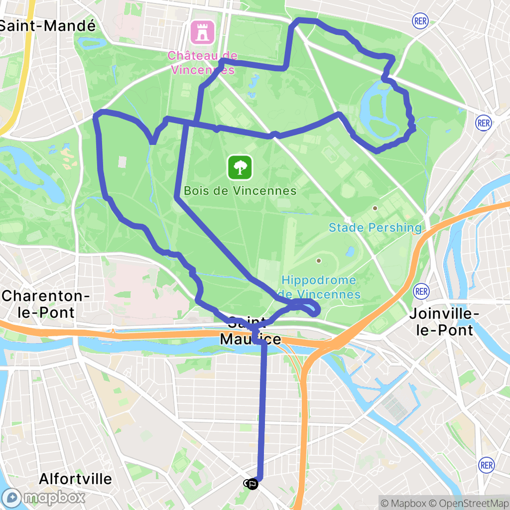 Maisons-Alfort : carte du parcours de randonnée - France