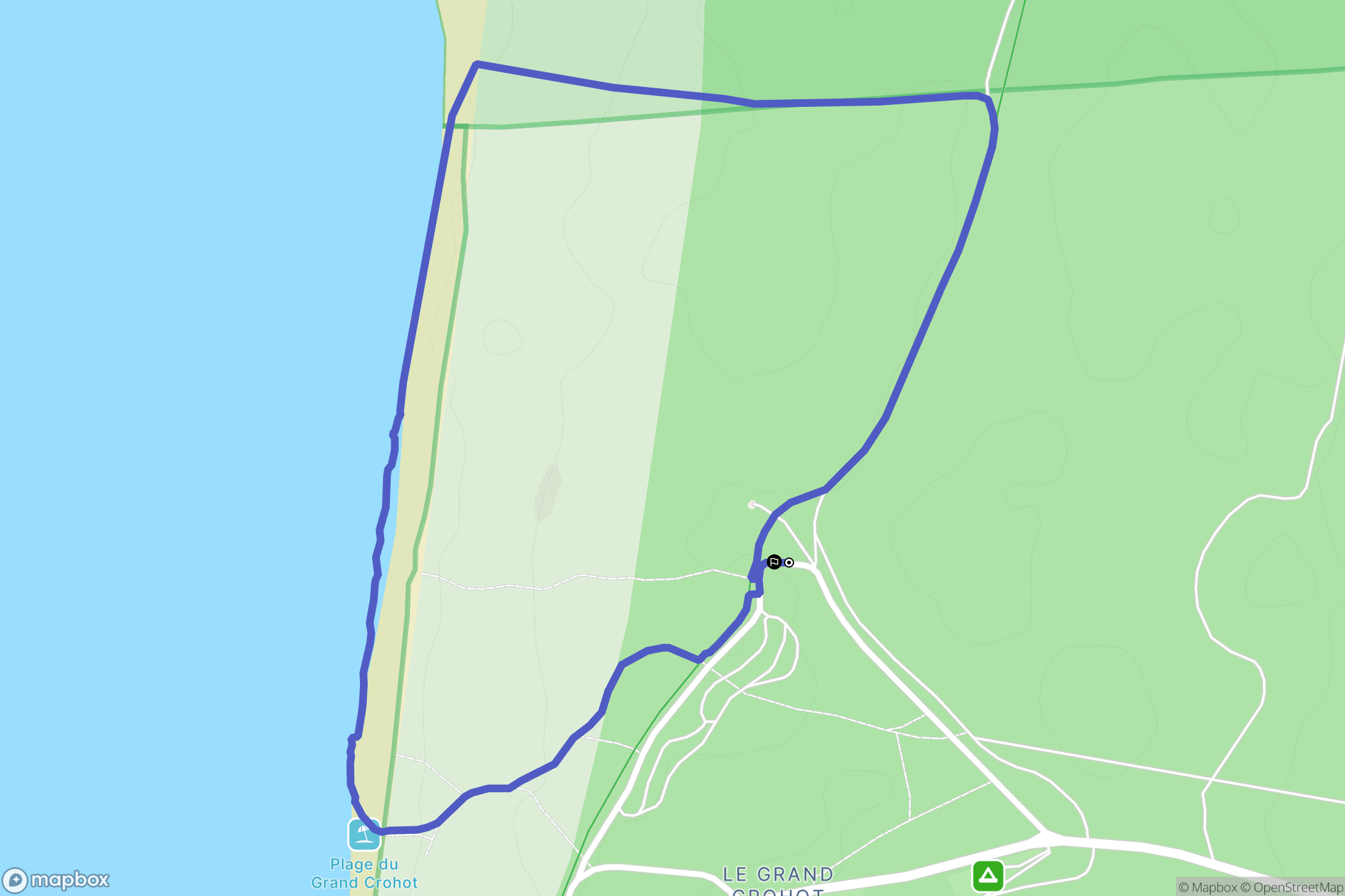 Lège-Cap-Ferret : carte du parcours de randonnée - France