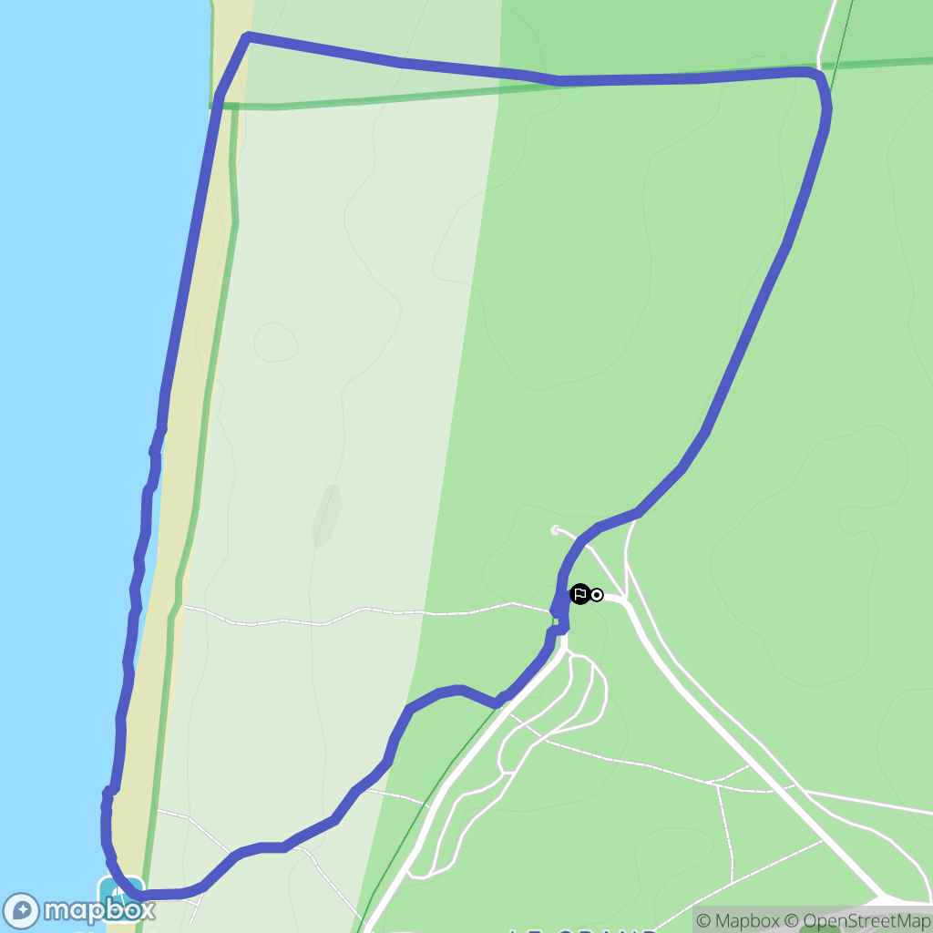 Lège-Cap-Ferret : carte du parcours de randonnée - France