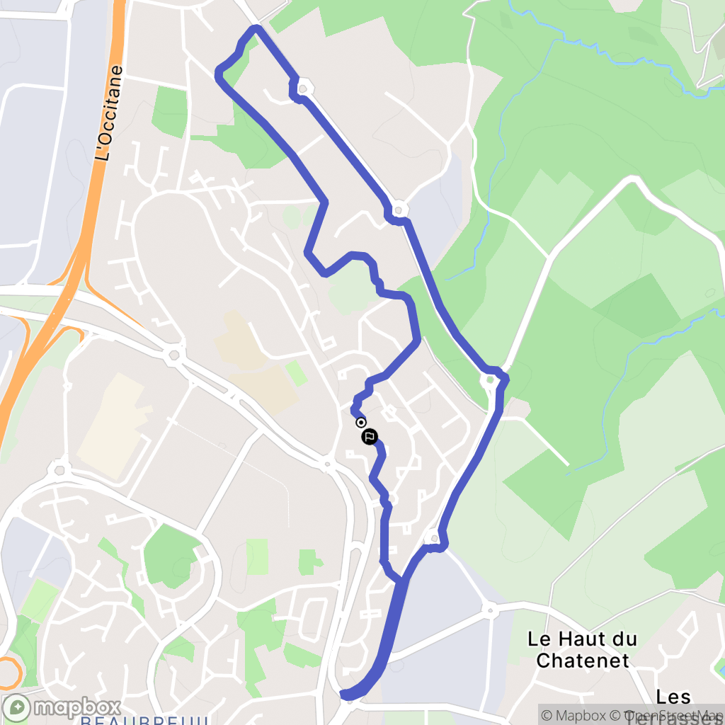 Limoges : carte du parcours de randonnée - France
