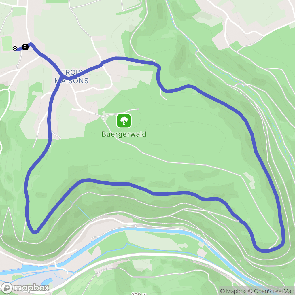 Phalsbourg : carte du parcours de randonnée - France