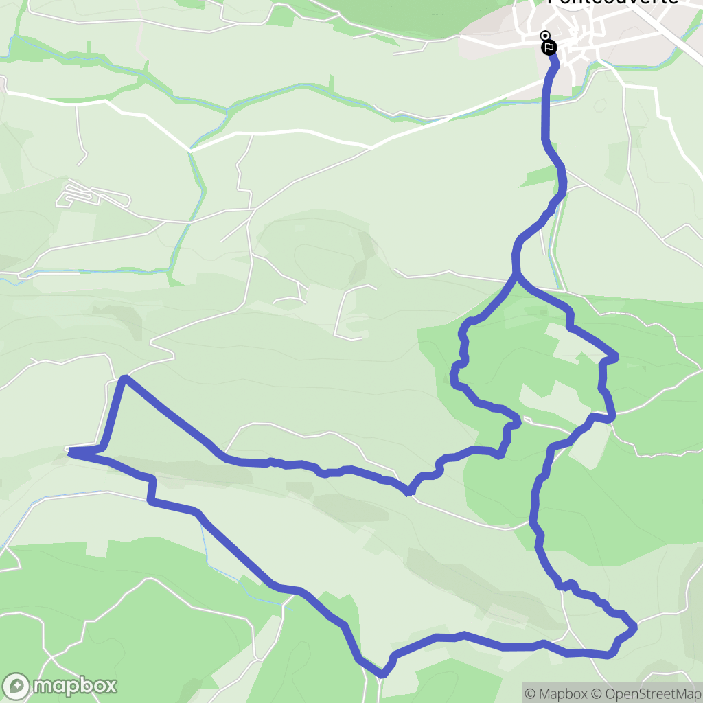 Fontcouverte, Fabrezan : carte du parcours de randonnée - France