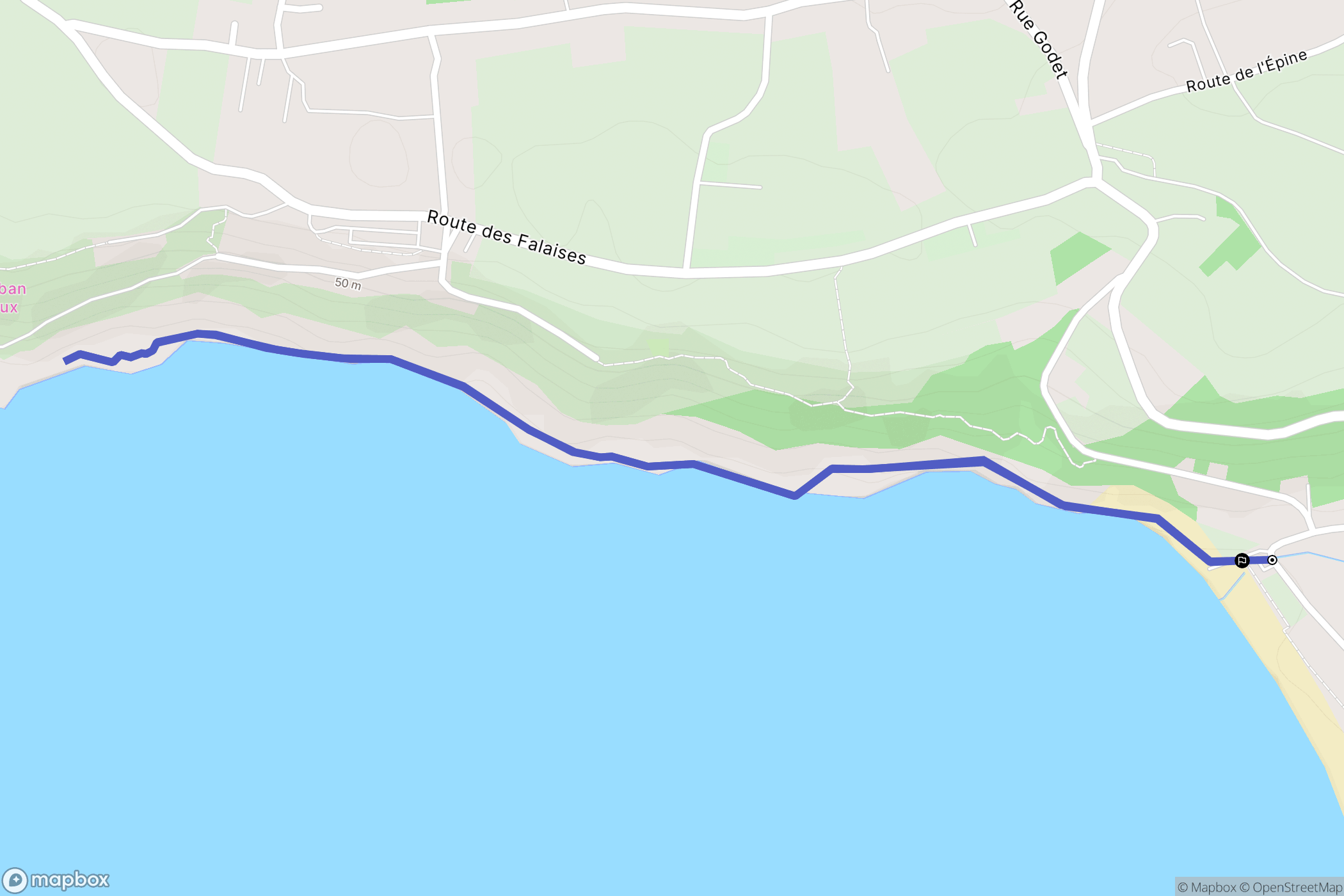 Saint-Jean-le-Thomas : carte du parcours de randonnée - France