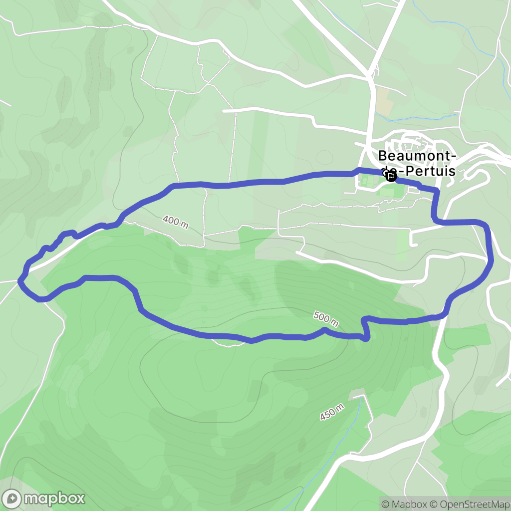 Beaumont en Pertuis : carte du parcours de randonnée - France