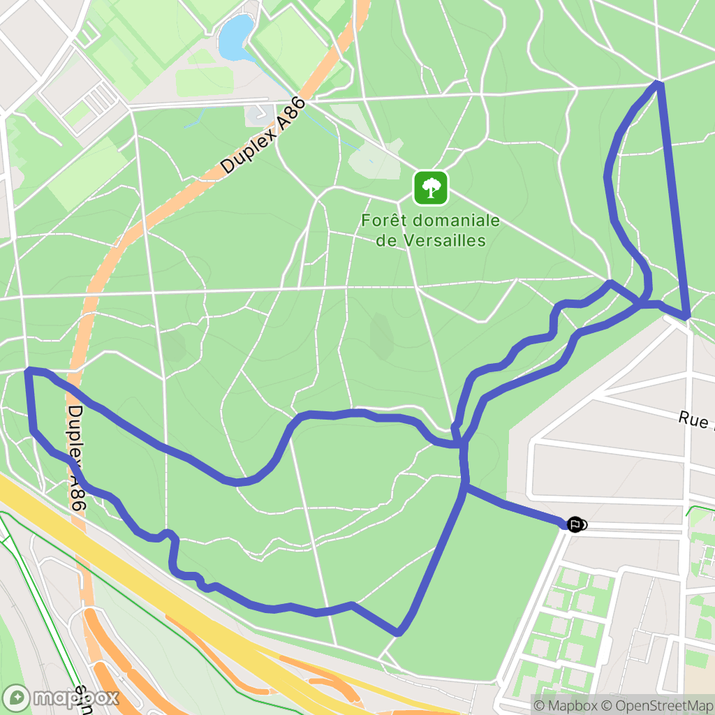 Vélizy-Villacoublay : carte du parcours de randonnée - France