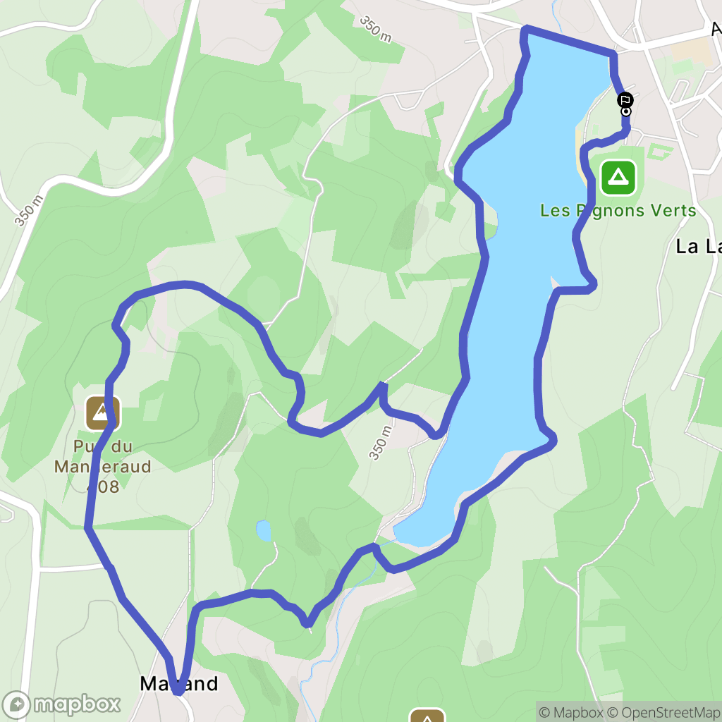 Bessines-sur-Gartempe : carte du parcours de randonnée - France