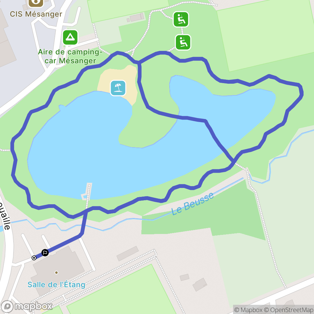 Mésanger : carte du parcours de randonnée - France
