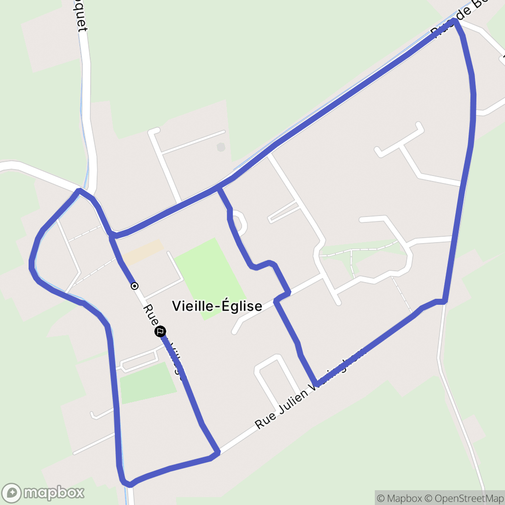 Vieille-Église : carte du parcours de randonnée - France