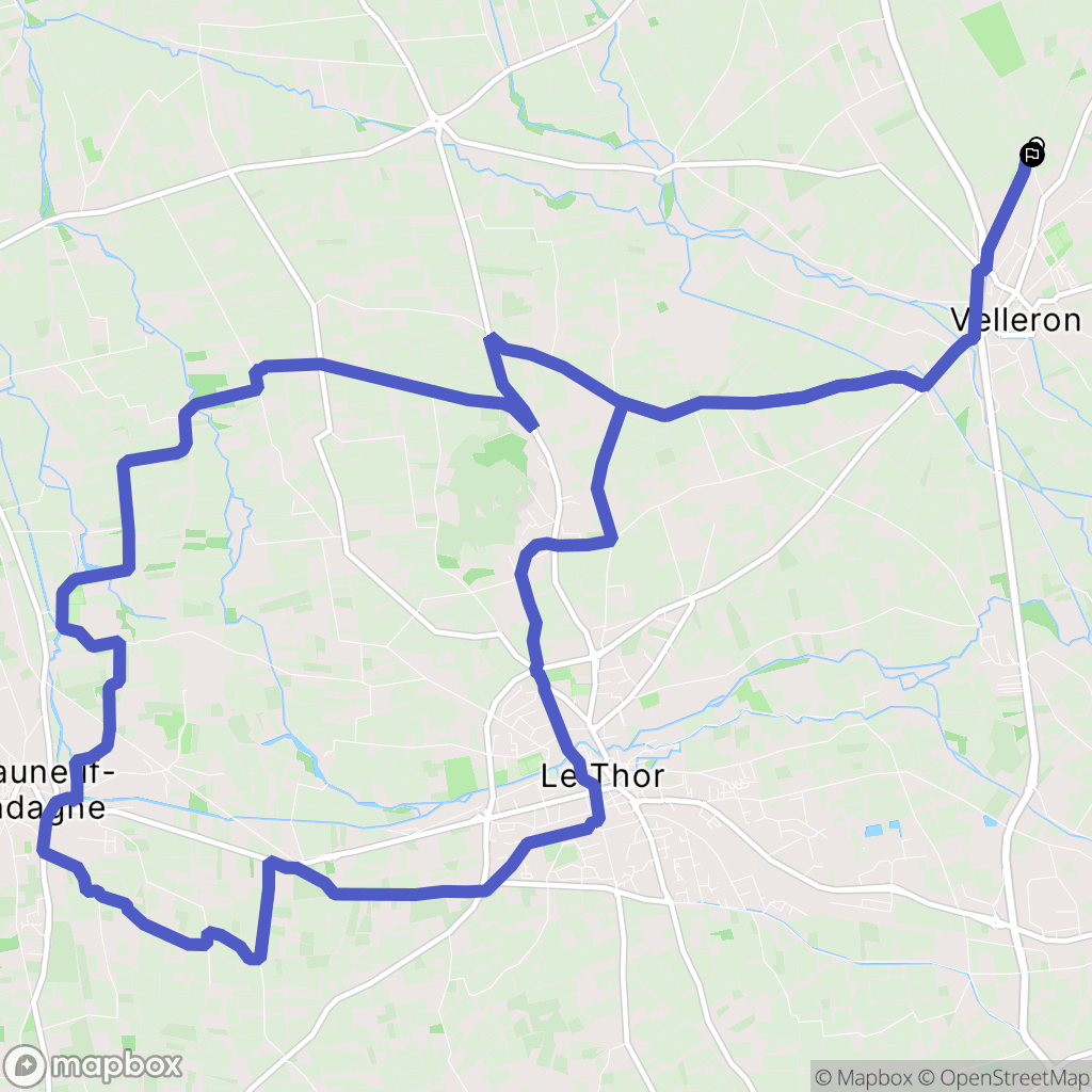 Velleron : carte du parcours de randonnée - France