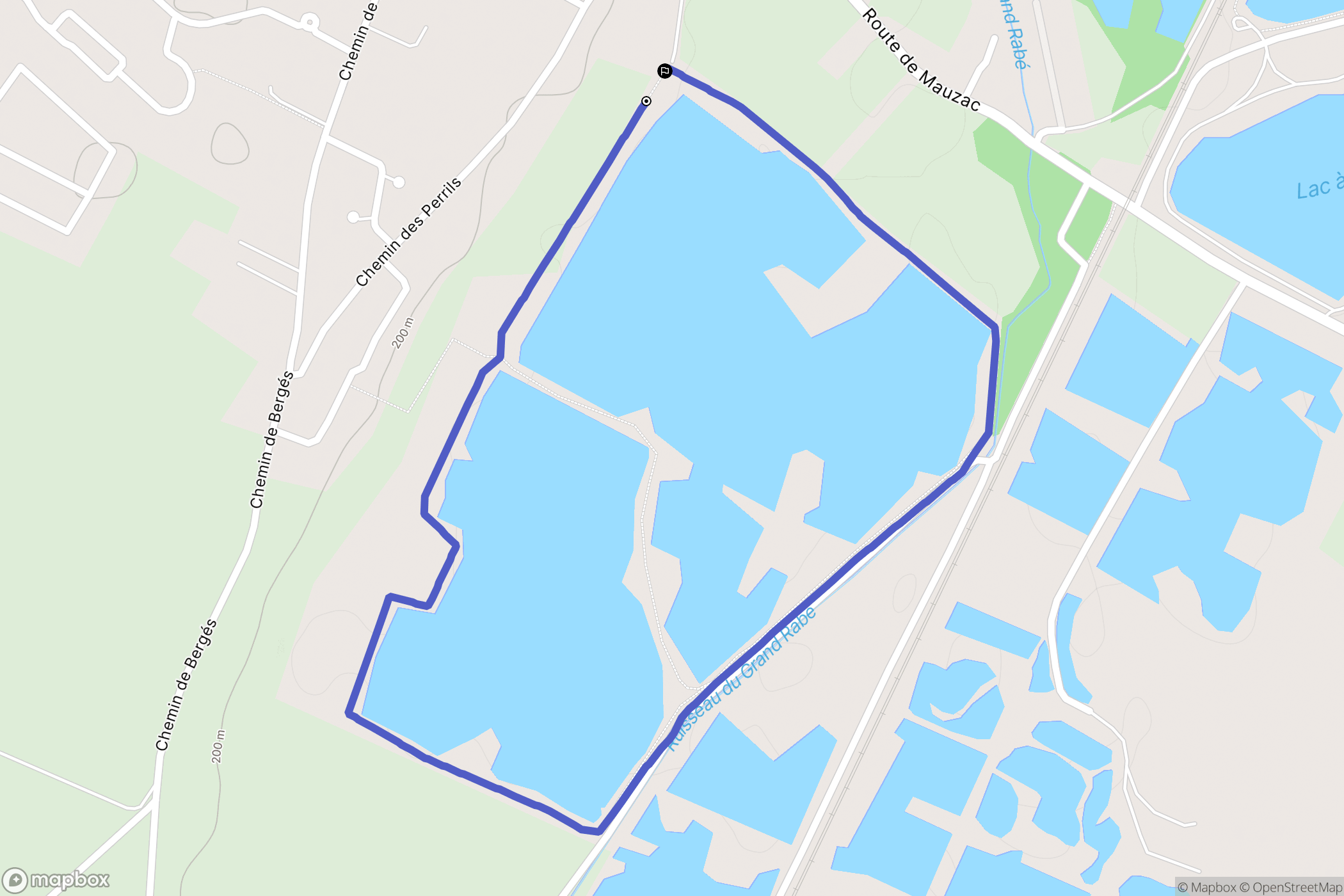 Lavernose-Lacasse : carte du parcours de randonnée - France