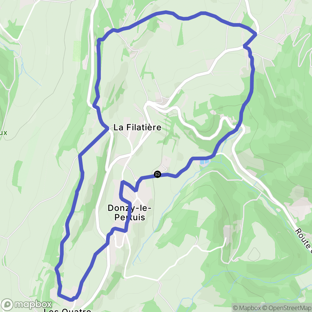 Donzy-le-Pertuis : carte du parcours de randonnée - France