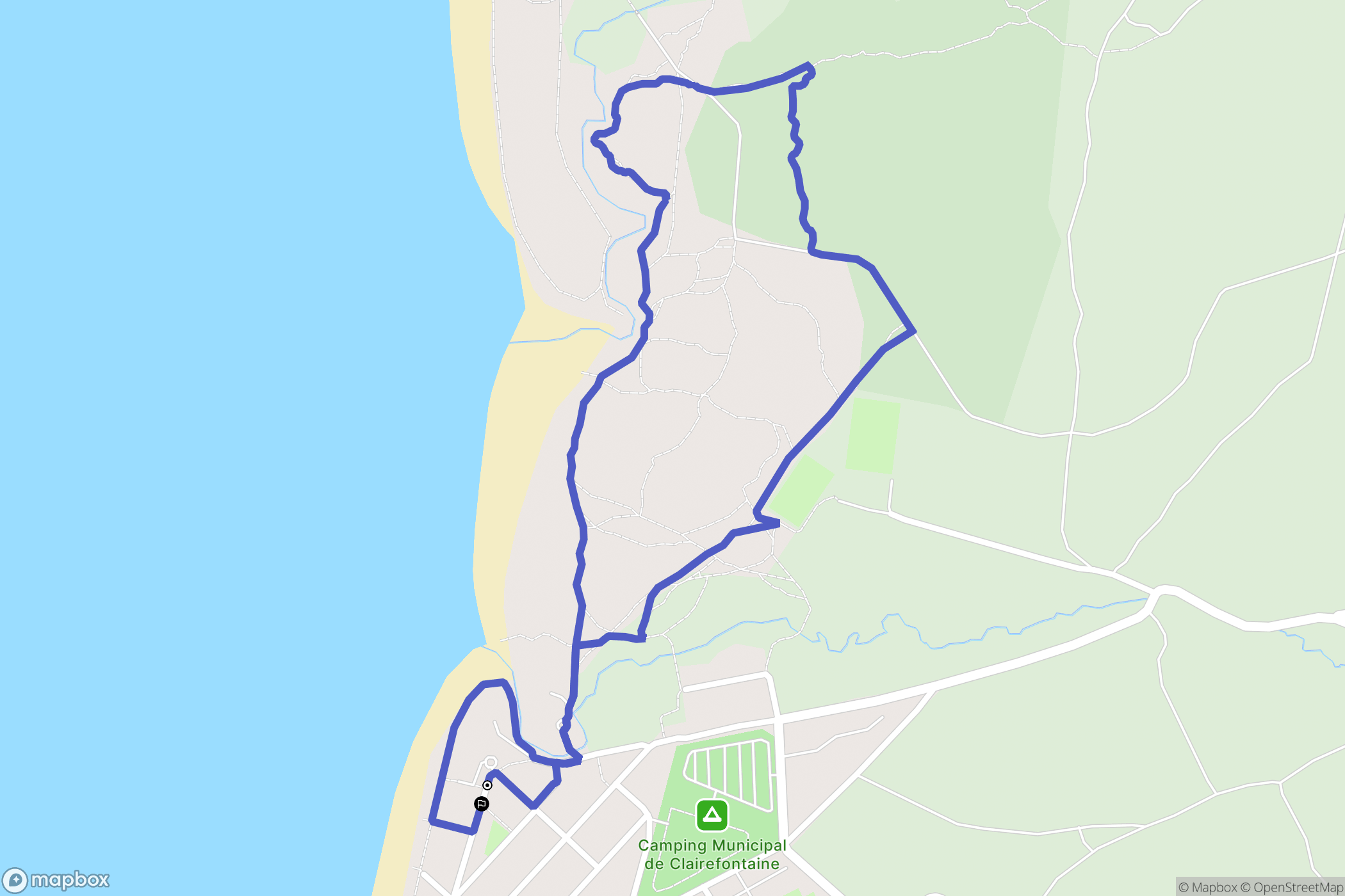 Siouville-Hague : carte du parcours de randonnée - France