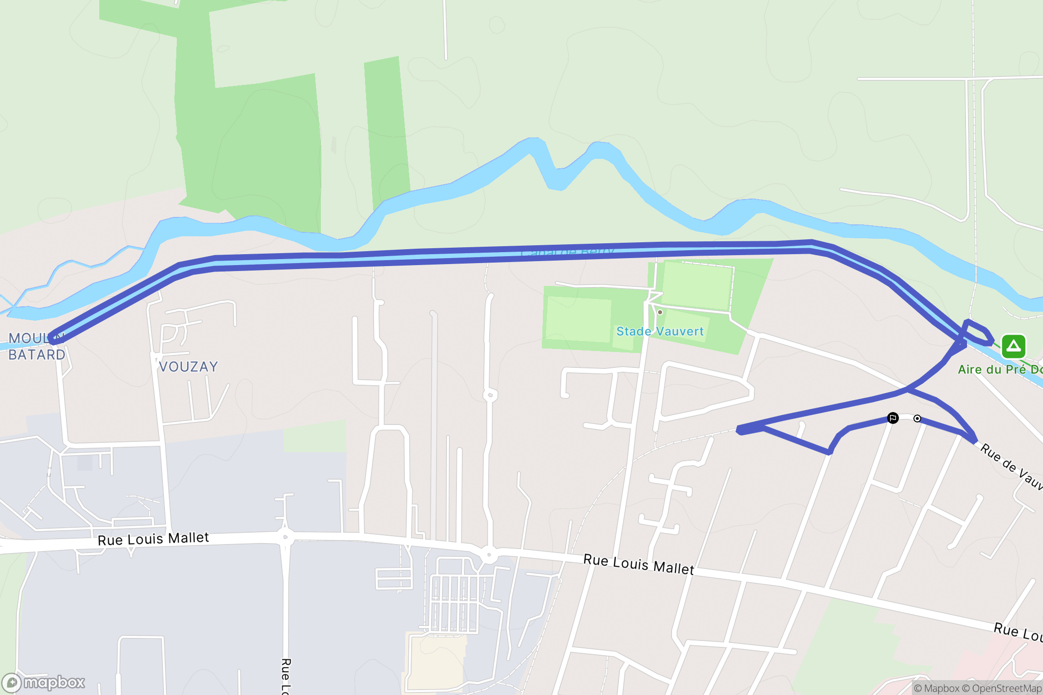 Bourges : carte du parcours de randonnée - France