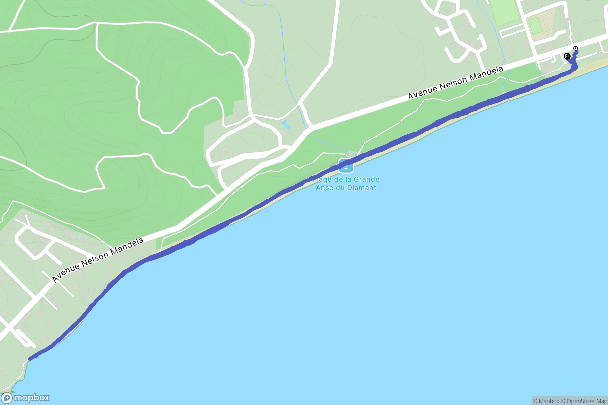 Le Diamant : carte du parcours de randonnée - France